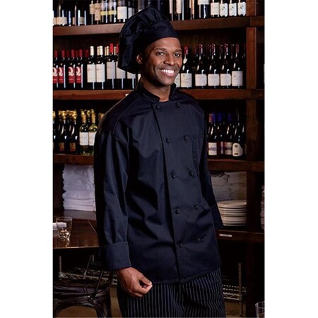 Nathan Caleb Classic Knot With Mesh Chef Coat in Black - 2XLarge NA2030906